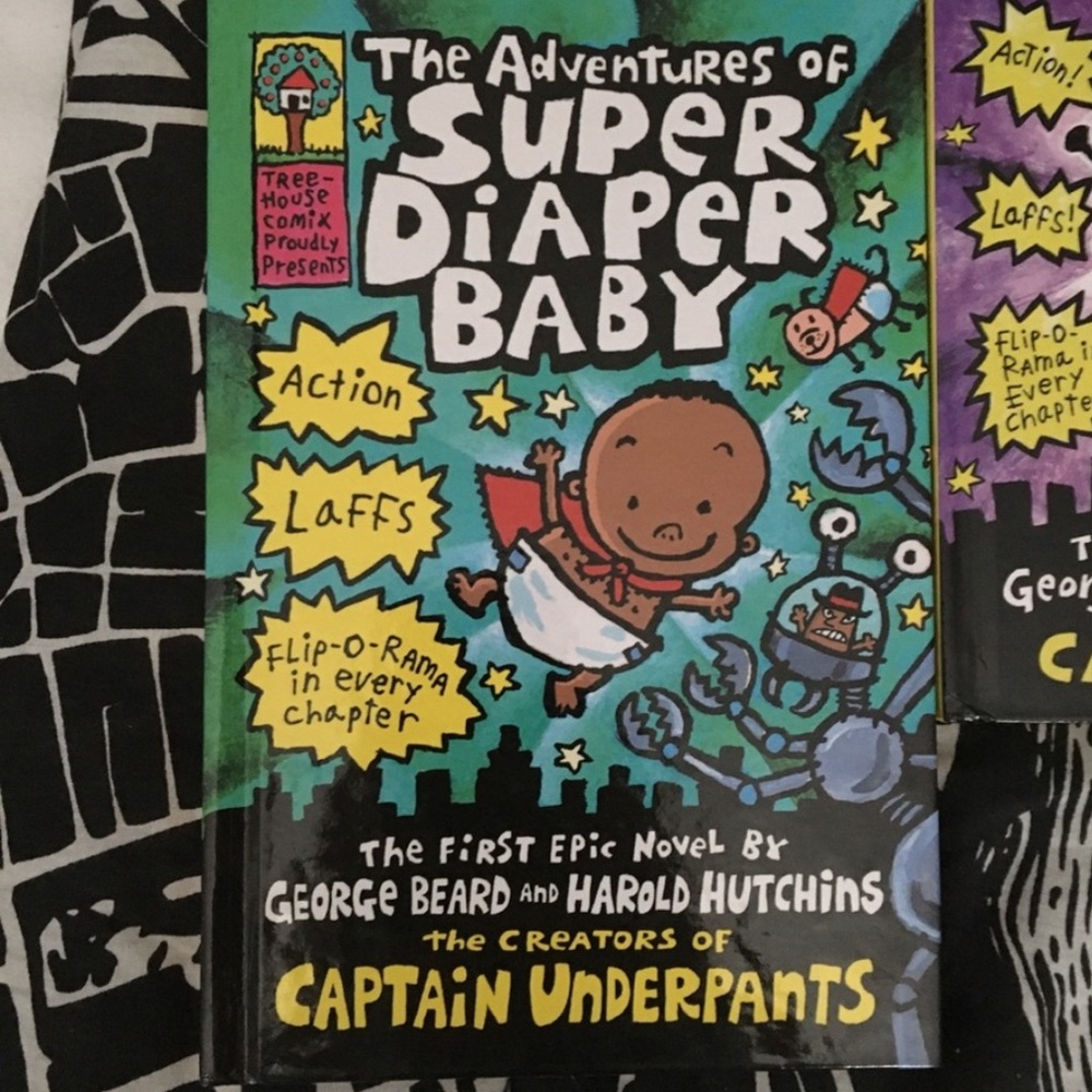 DAV PILKEY SUPER DIAPER BABY Graphic Novel Book